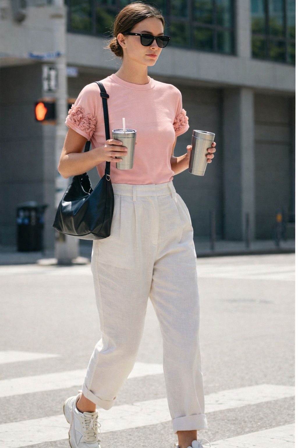 Blusa com Mangas Decoradas